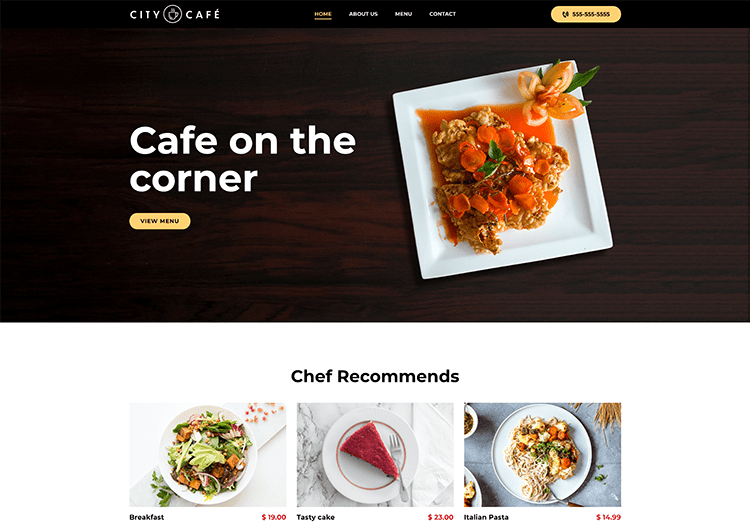Site Builder - Local Cafe